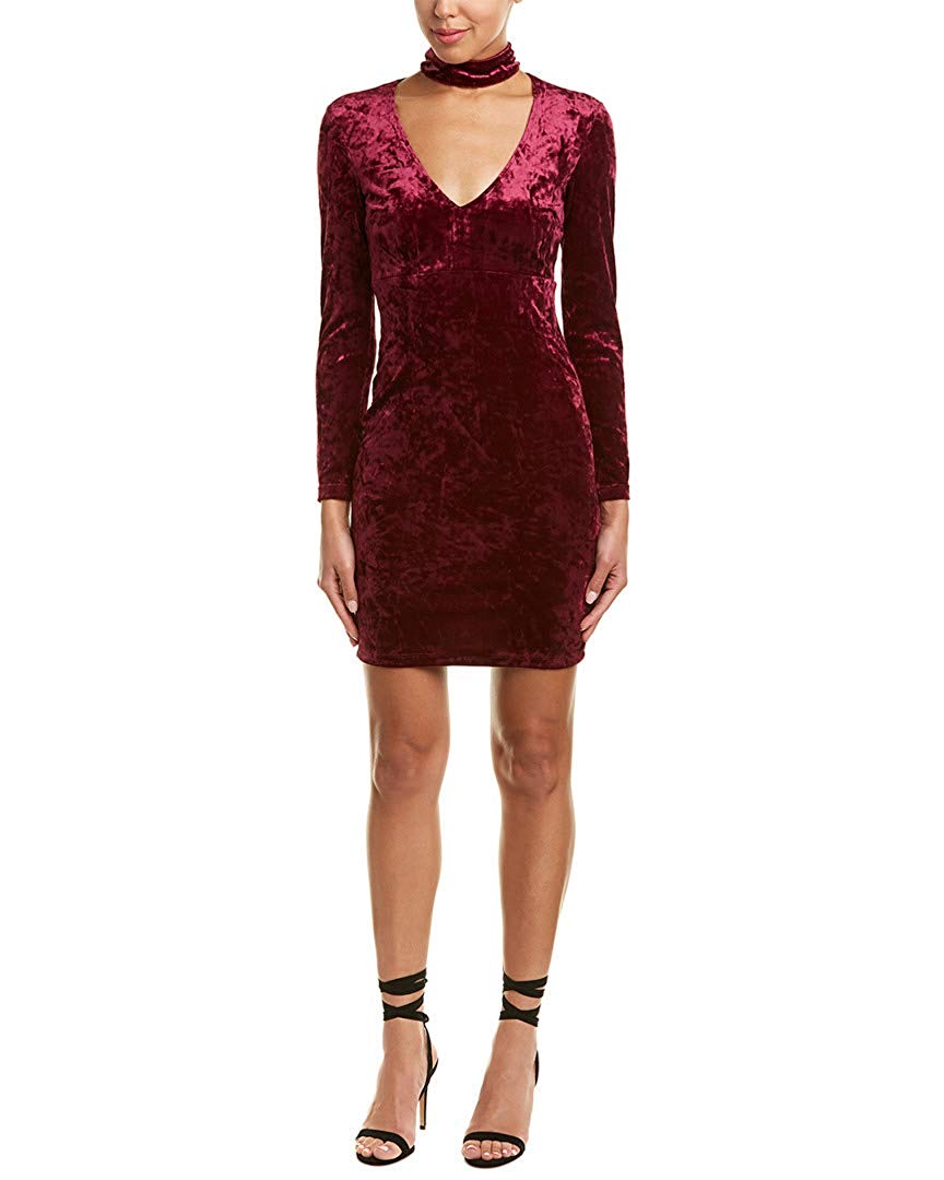 Bardot Womens Kira Velvet Sheath Dress