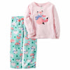 Carters Girl's 2 Piece Cozy Flannel Pajamas Shirt and Pant Sleepwear