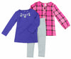 Carters Toddler Girls 3 Piece Matching Outfit Kids Set-2 Tops, 1 Pant Bottom