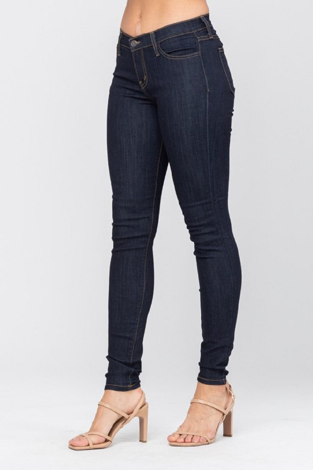 Judy Blue Womens Mid Rise Skinny Jeans
