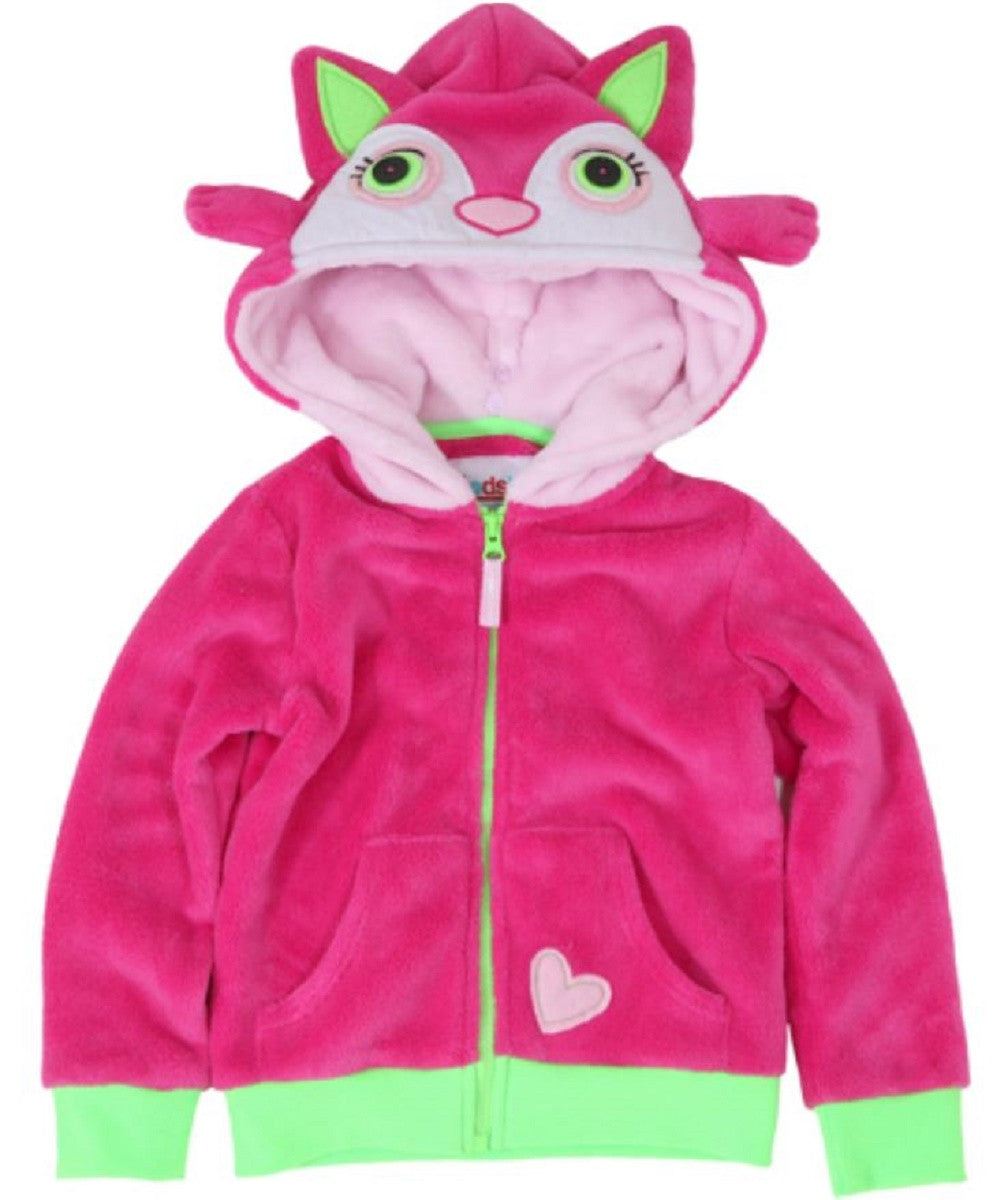 Hoodsbee Girls Soft Plush Full Zip Jacket-The Hoodie That Becomes a Friend