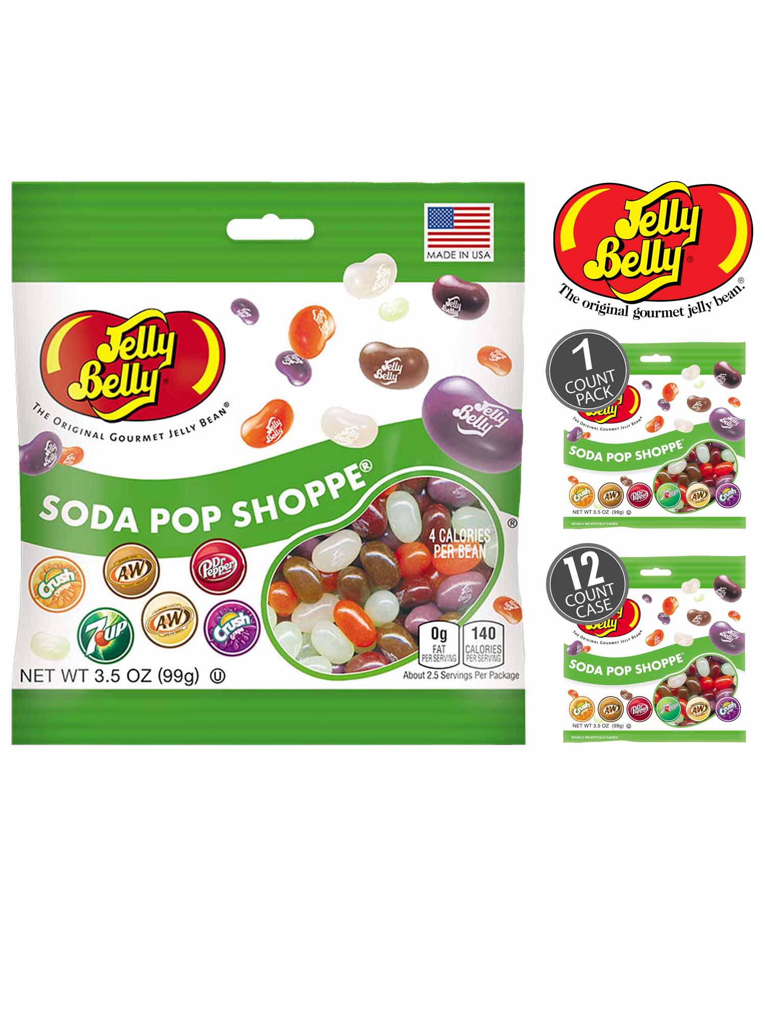 Jelly Belly 20 Flavor Assorted Jelly Beans 1 oz Bag - 30-Count Case