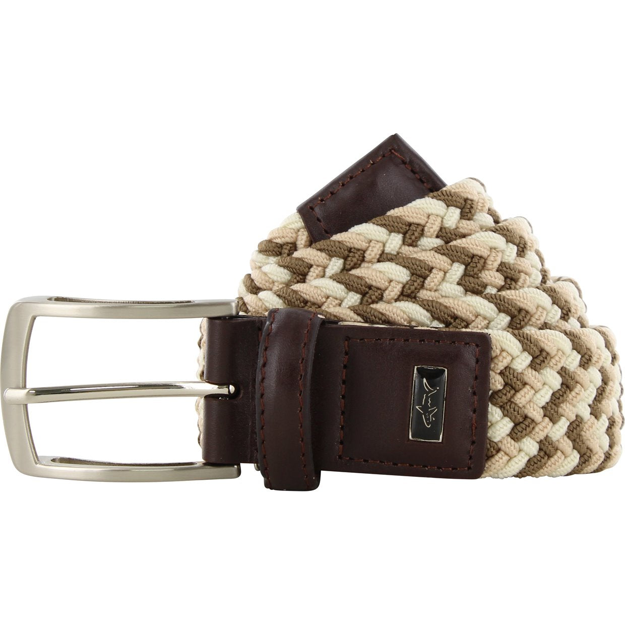 Greg Norman Mens Braided Multi Colored Stretch Golf Belt