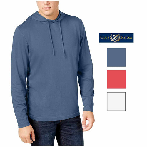 Club Room Mens Jersey Hooded Shirt