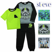 St. Eve Boy's 3 Piece Mix and Match Flame Resistant Pajama Sleep Set