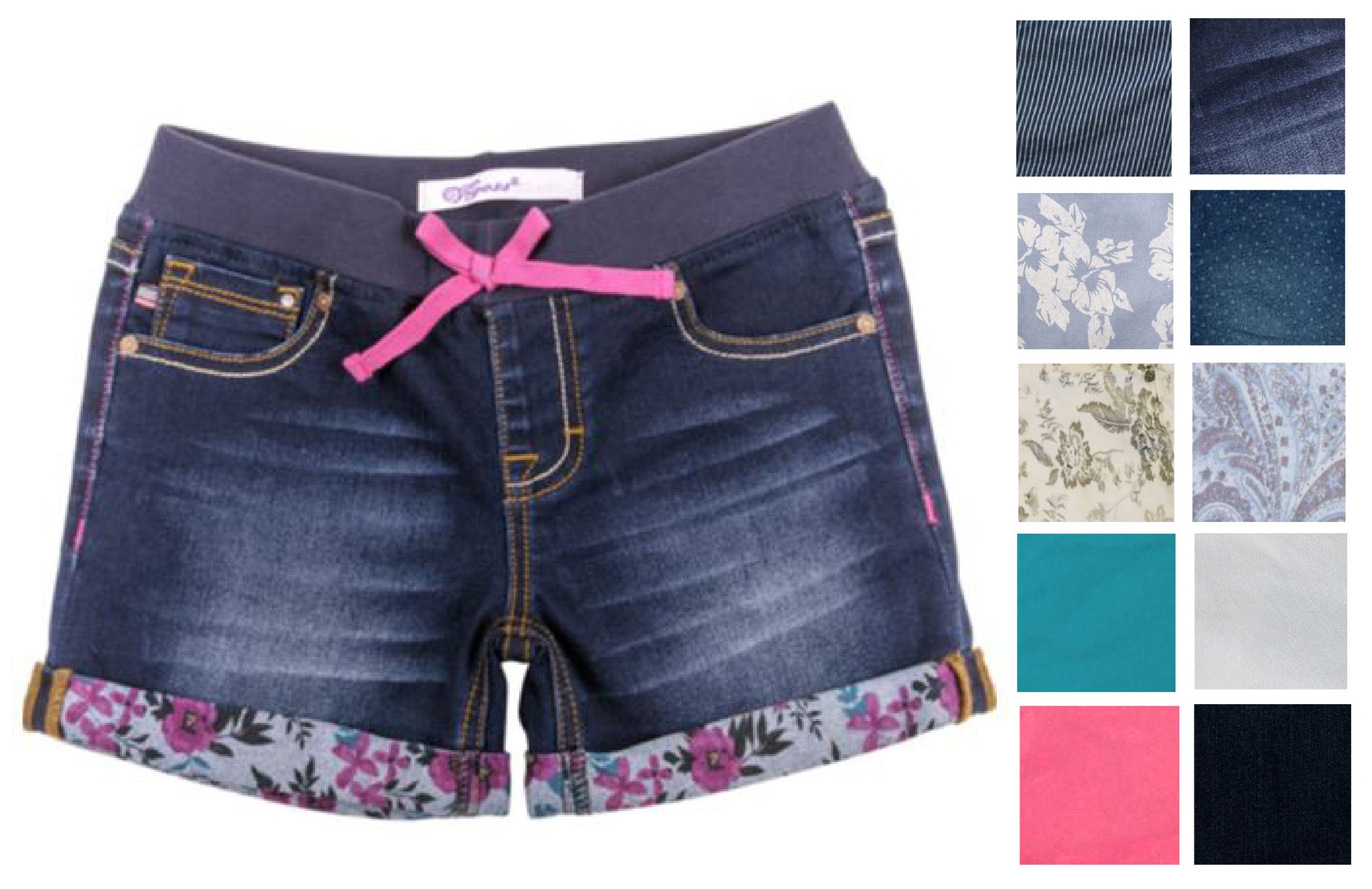 Vigoss Girl's Summer Casual Jean Shortie Shorts-Different Styles and Patterns