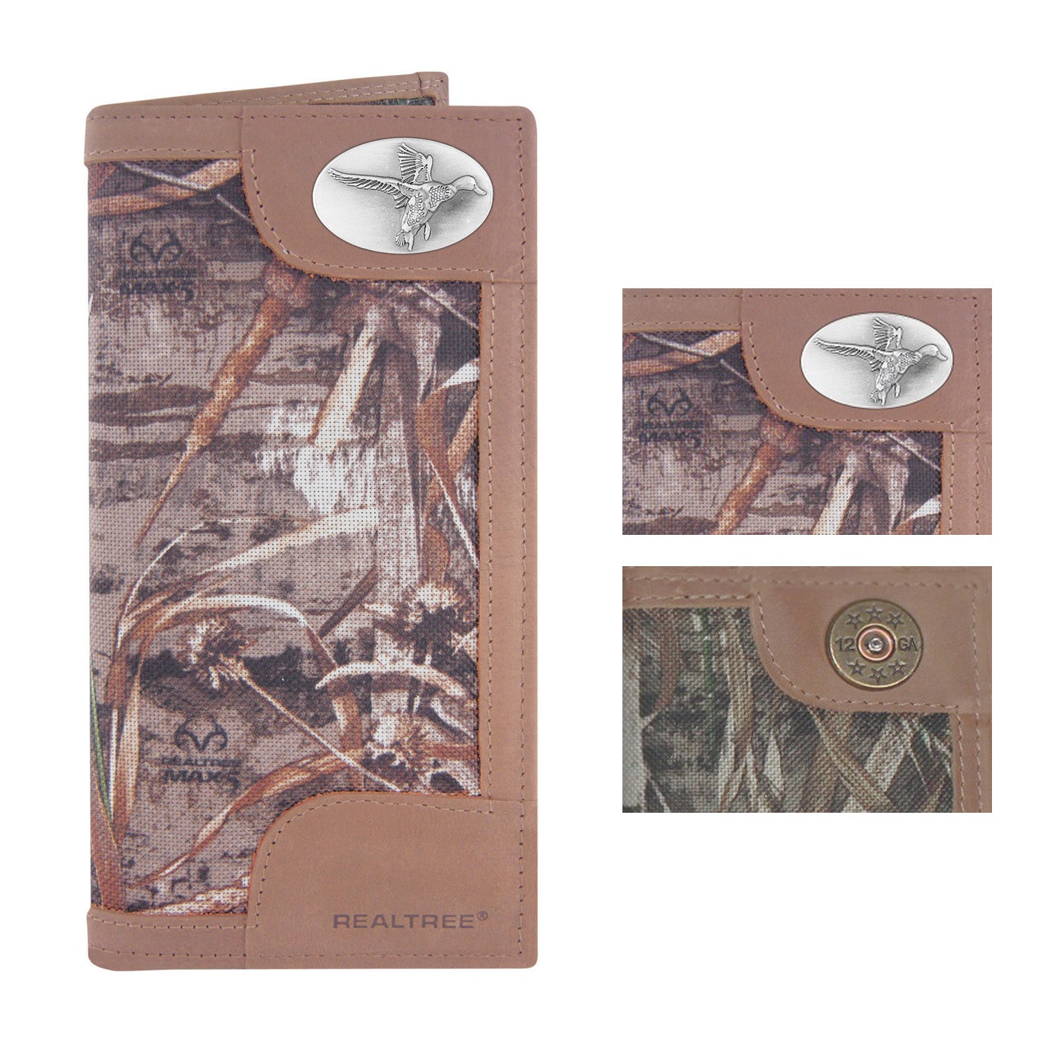 ZEP-PRO Mens Realtree Max-5 Nylon/Leather Roper Concho Wallet
