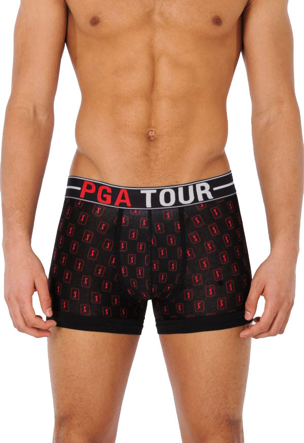 PGA TOUR Men’s Tagless Allover Printed Boxer Brief Underwear