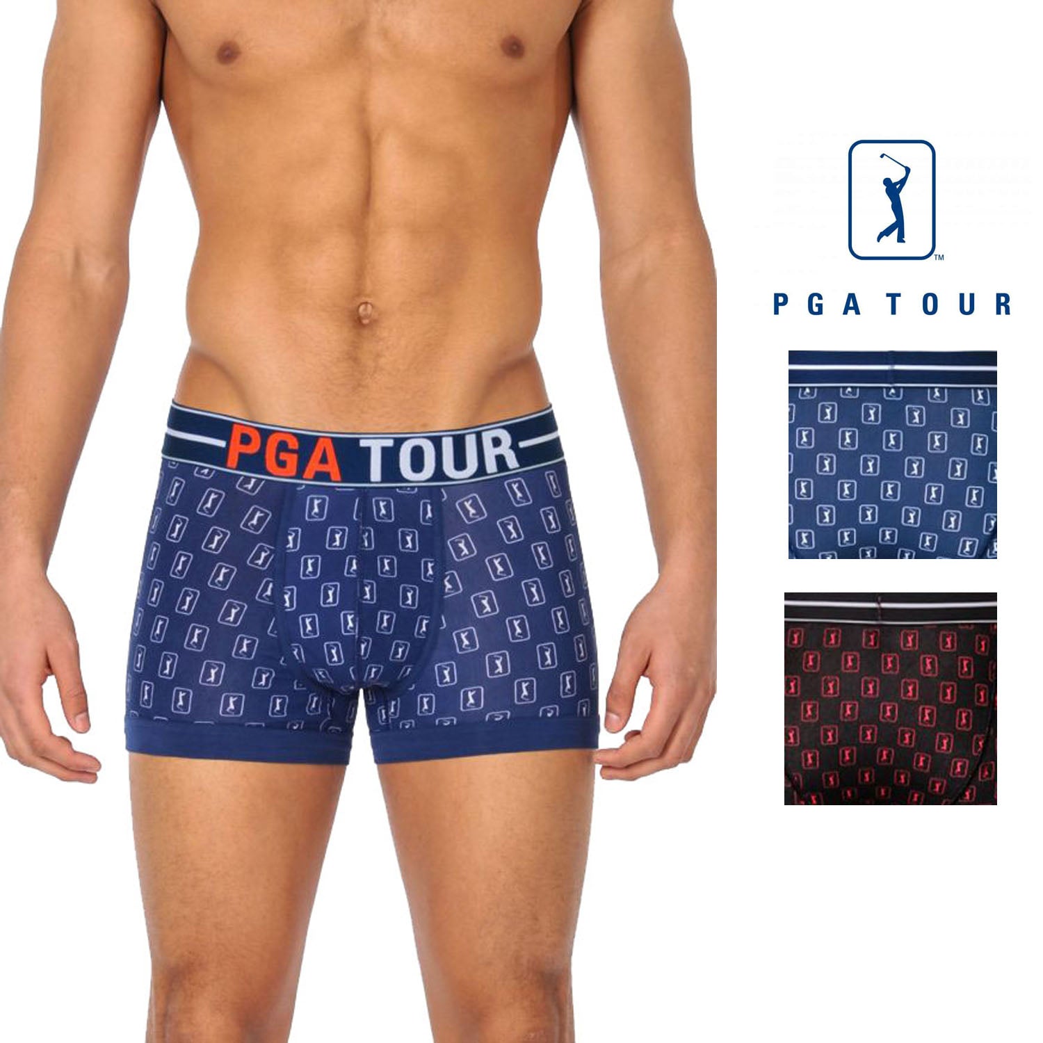 PGA TOUR Men’s Tagless Allover Printed Boxer Brief Underwear