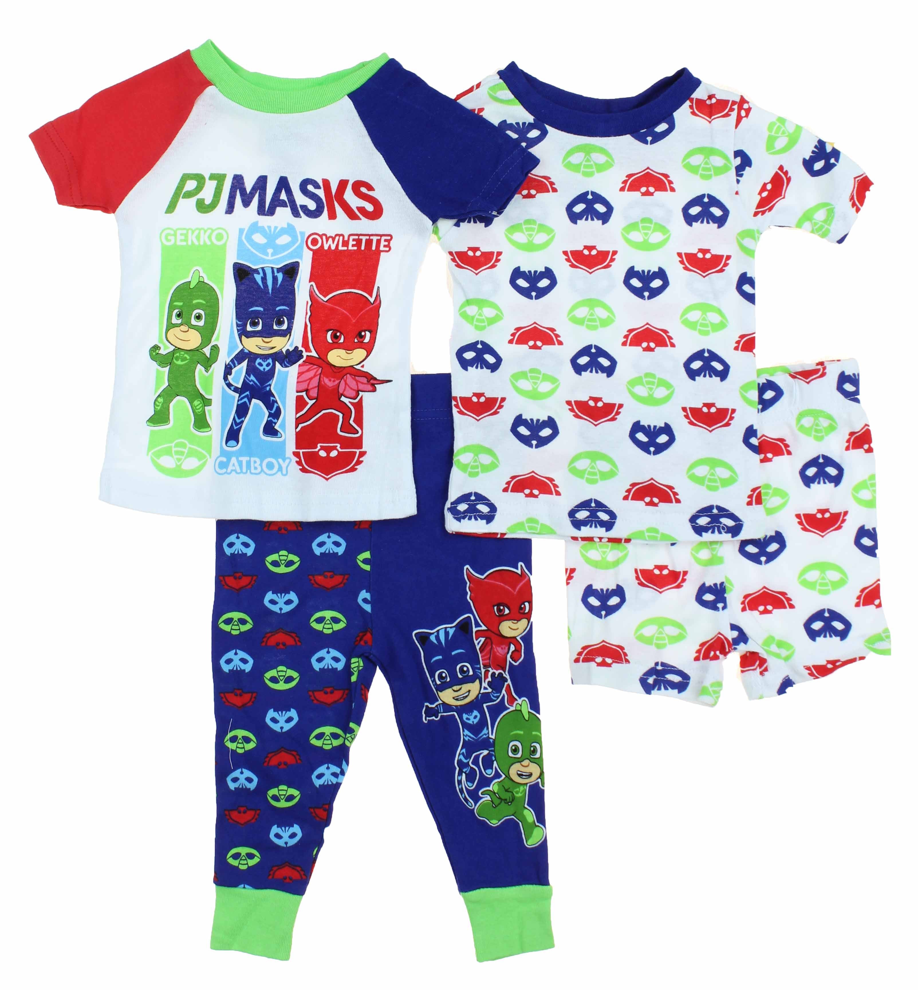 Boys 4 Piece Mix and Match Character Pajama Set