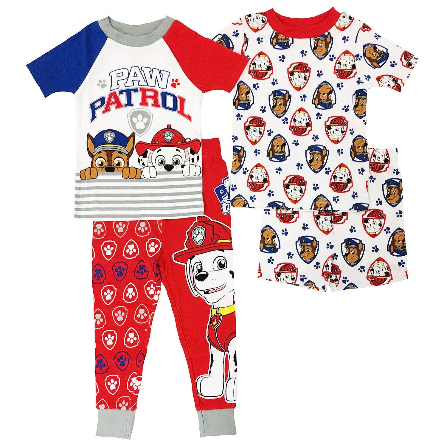Boys 4 Piece Mix and Match Character Pajama Set