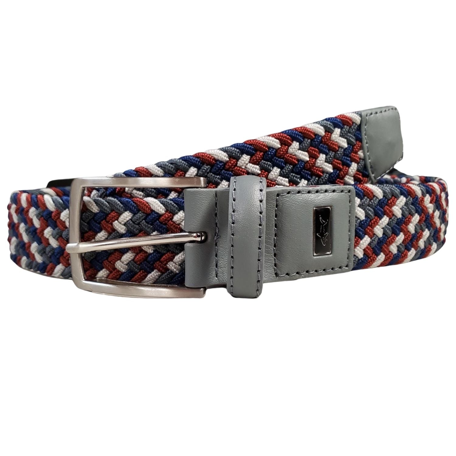 Greg Norman Mens Braided Multi Colored Stretch Golf Belt