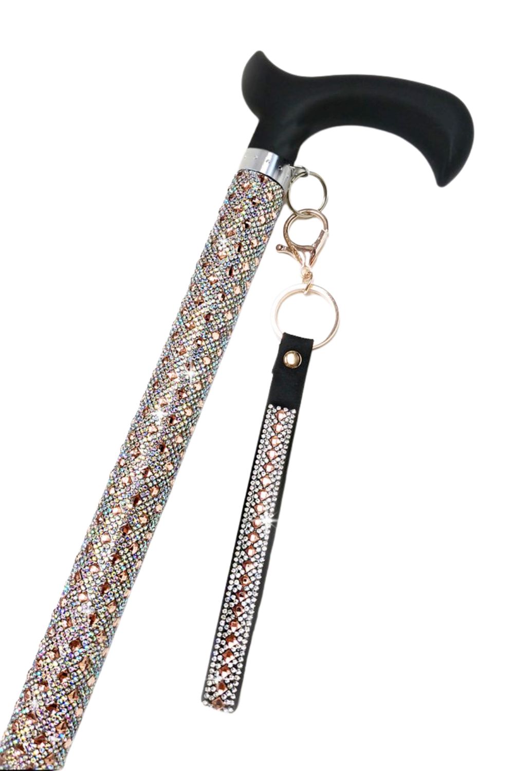 Jacqueline Kent Sugar Cane Adjustable Aluminum Crystal Cane