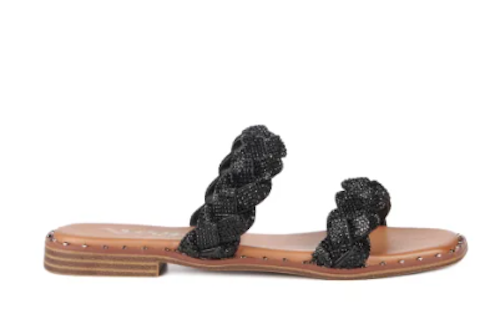 Very G Gypsy Jazz Womens Twisty Rhinestone Top Fashion Sandal