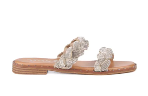 Very G Gypsy Jazz Womens Twisty Rhinestone Top Fashion Sandal