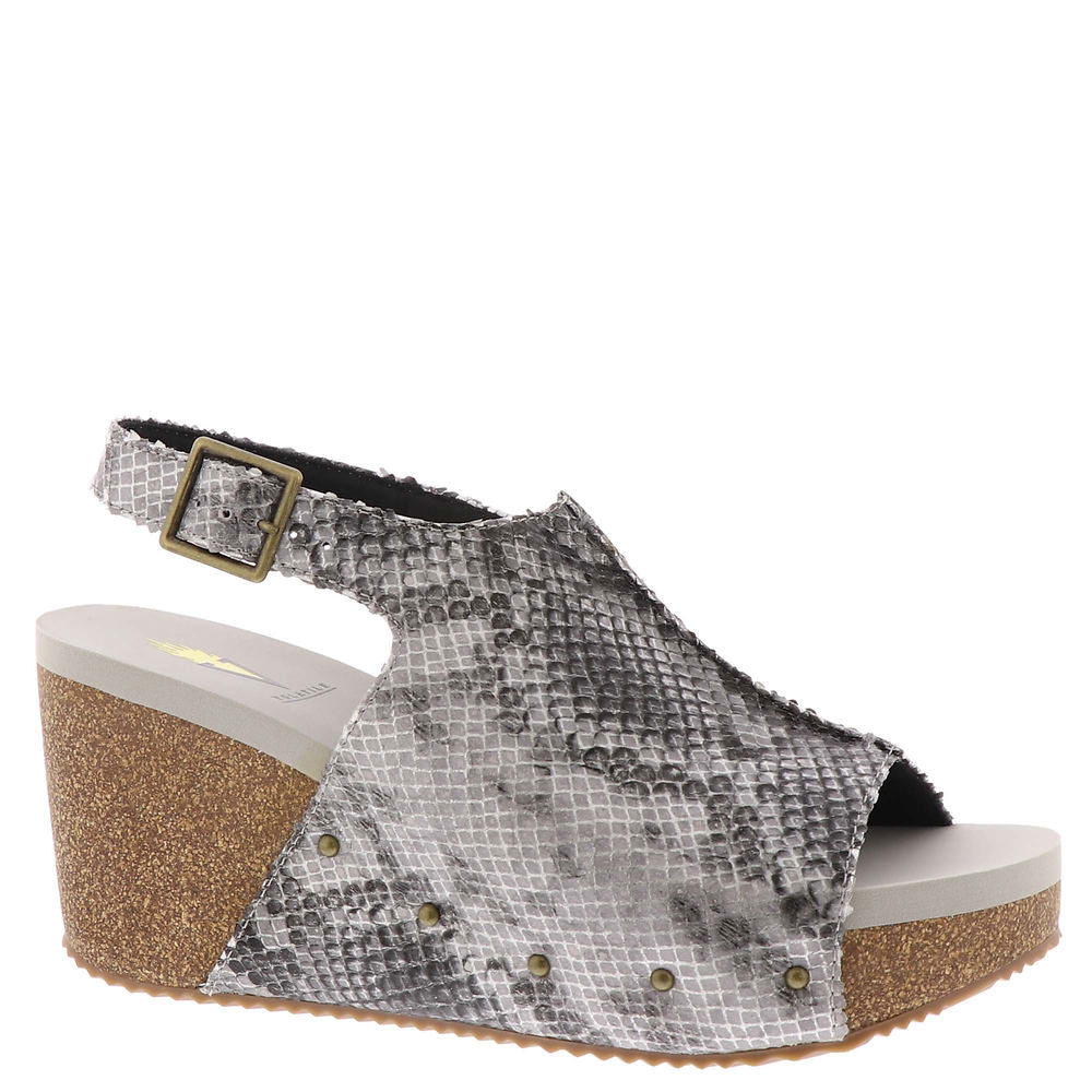 Volatile Womens Division Ankle Strap Faux Leather Wedge Sandal