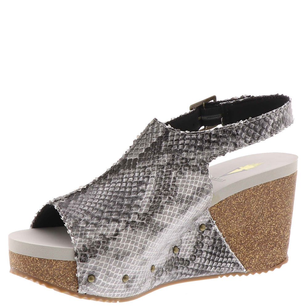 Volatile Womens Division Ankle Strap Faux Leather Wedge Sandal