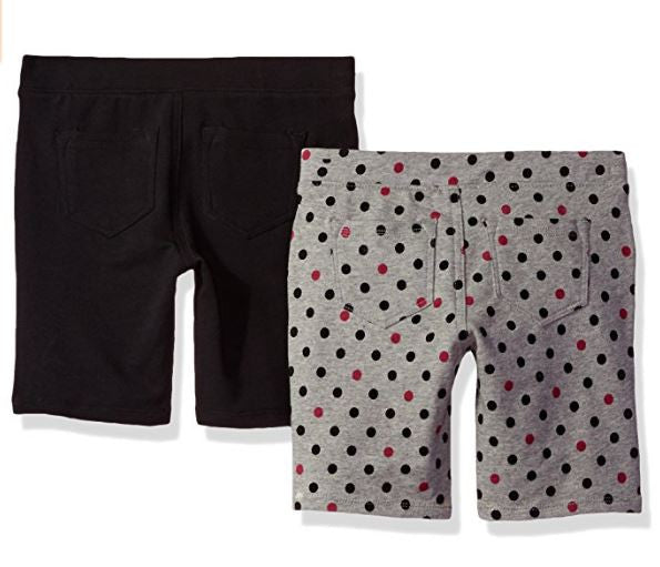 Vigoss Girls 2 Pack Knit Bermuda Shorts