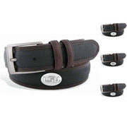 ZEP-PRO Mens NCAA Two Tone Leather Concho Belt