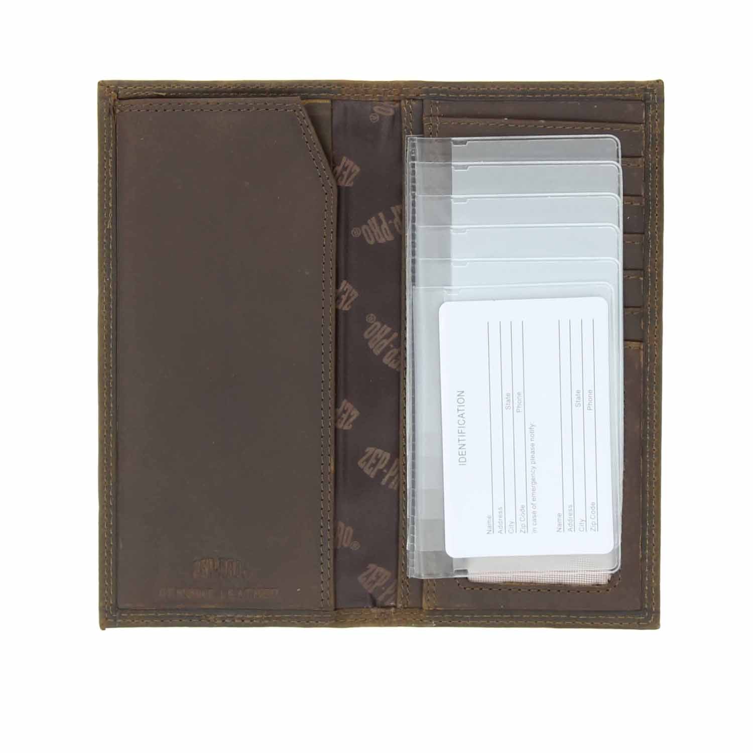 ZEP-PRO Mens Collegiate Crazy Horse Leather Wallets