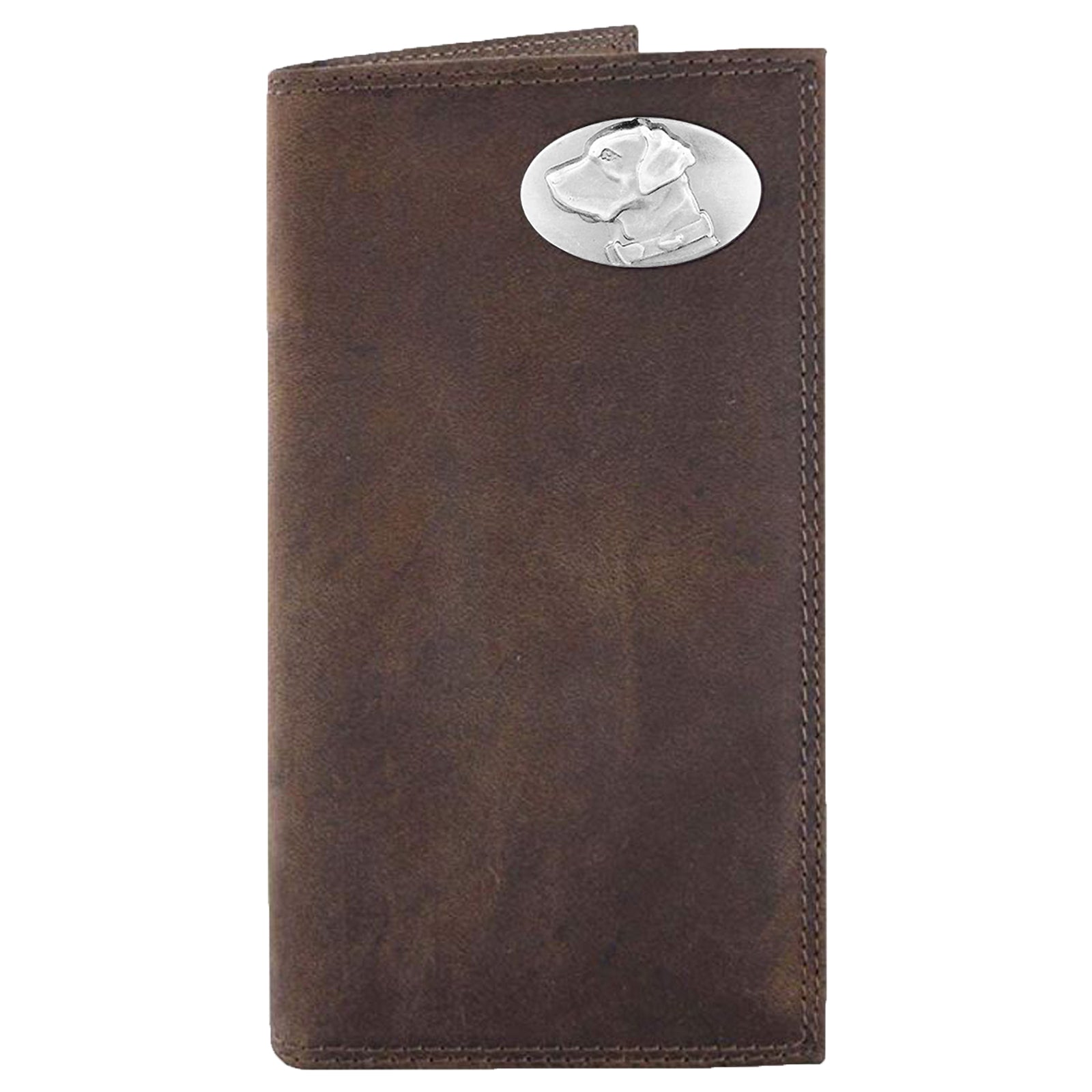 ZEP-PRO Mens Crazy Horse Leather Concho Secretary Wallets