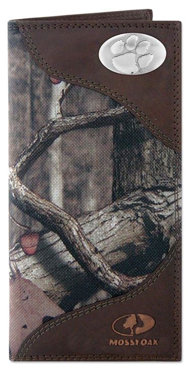 ZEP-PRO Mens Collegiate Mossy Oak Nylon/Leather Concho Wallet