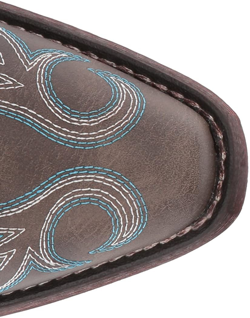 Roper Womens Riley Fashion Faux Leather Snip Toe Brown Western Boot