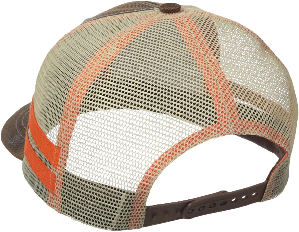 Ariat Mens Side Stripe Mesh Adjustable Snapback Cap Hat (Oilskin Brown)