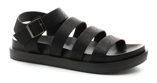 Corkys Boutique Womens Savage Slip On Adjustable Ankle Strap Sandal