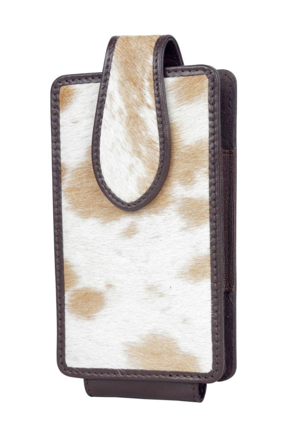 Myra Bag Latte Hairon Leather Cell Phone Holder (5.5" X 3.5" X 1.25")