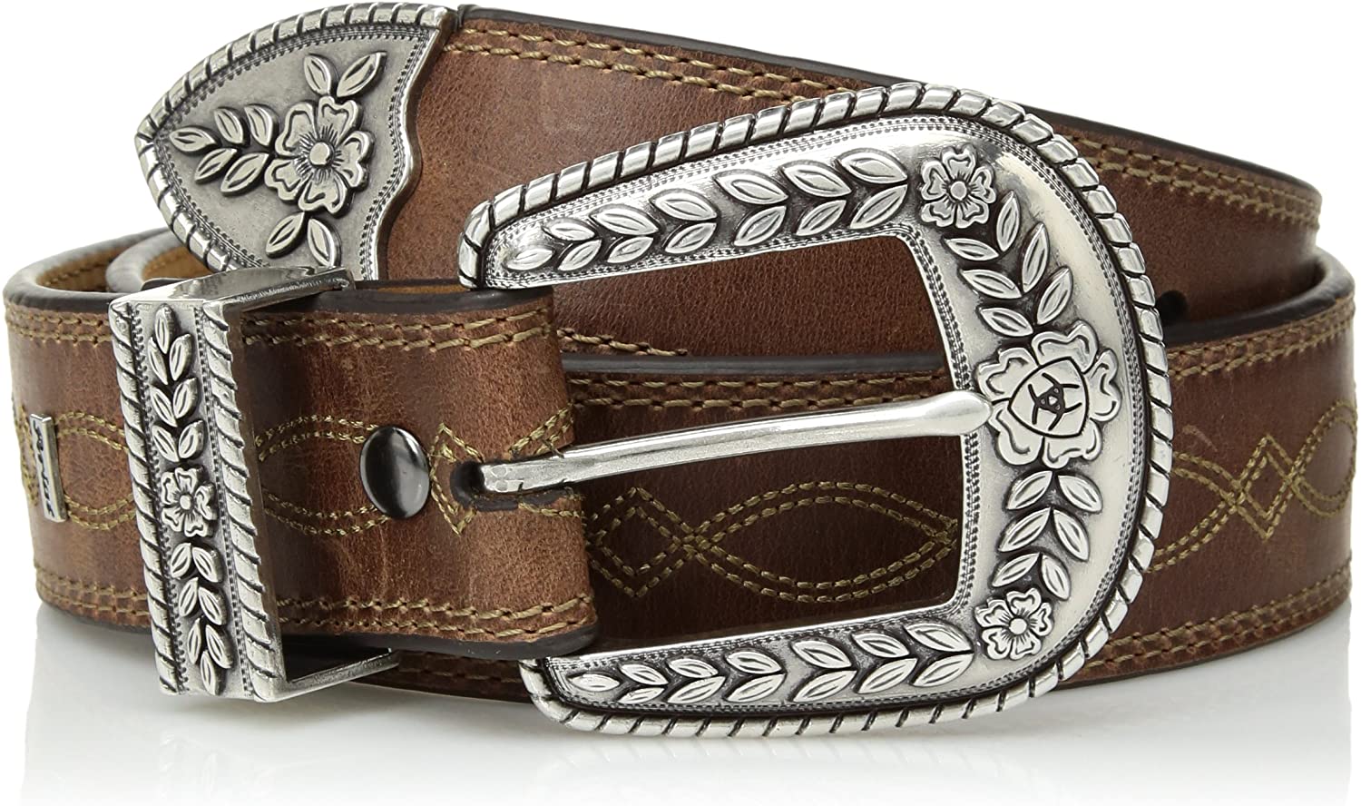 Ariat Womens Western Center Stitch Basic Leather Belt