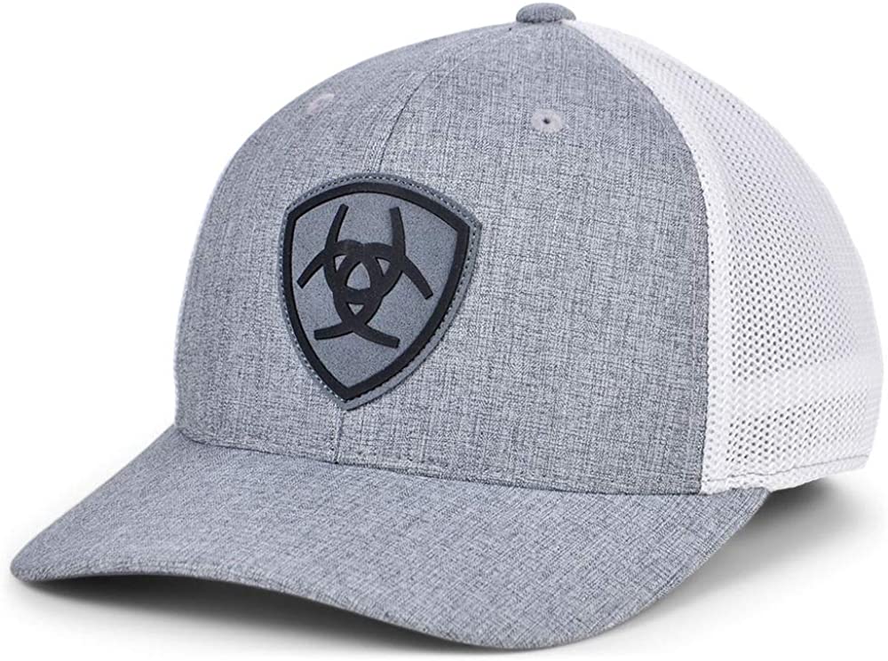 Ariat Mens Flexfit 110 Adjustable Snapback Cap Hat (Grey/White)