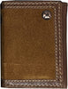 Hooey Mens Roughout Leather Tri-Fold Wallet (Tan/Brown)