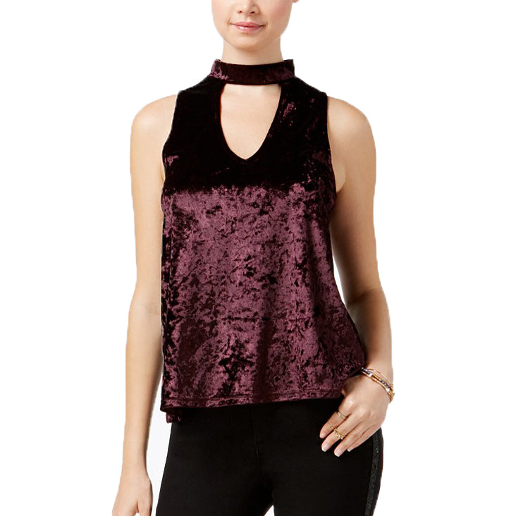 Almost Famous Juniors' Velvet Choker Top