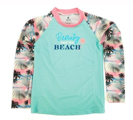 Juice Box Girls Fun In The Sun Rash Guard Swim Tee