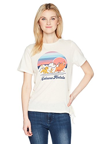 Lion King Junior's LACE Side LACE UP TEE Shirt, Ivory Large