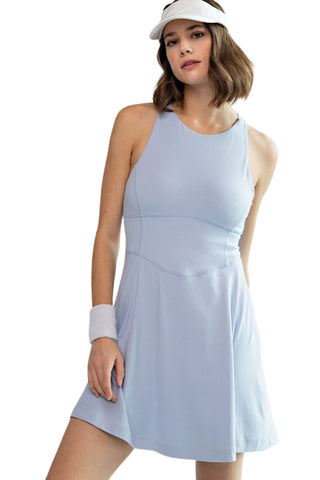 Heyson Womens Puff Sleeve, Smocked Back Mini Dress with Pockets