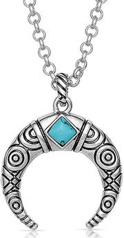 Montana Silversmiths Womens Eye in The Sky Crescent Necklace