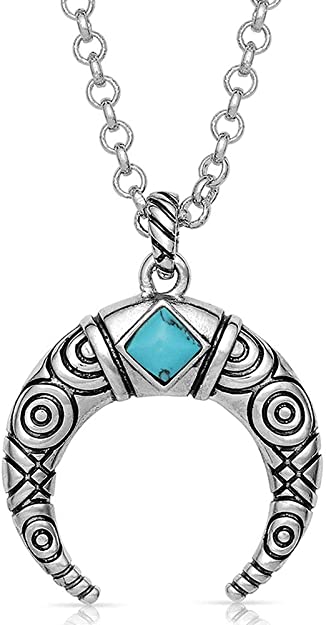 Montana Silversmiths Womens Eye in The Sky Crescent Necklace