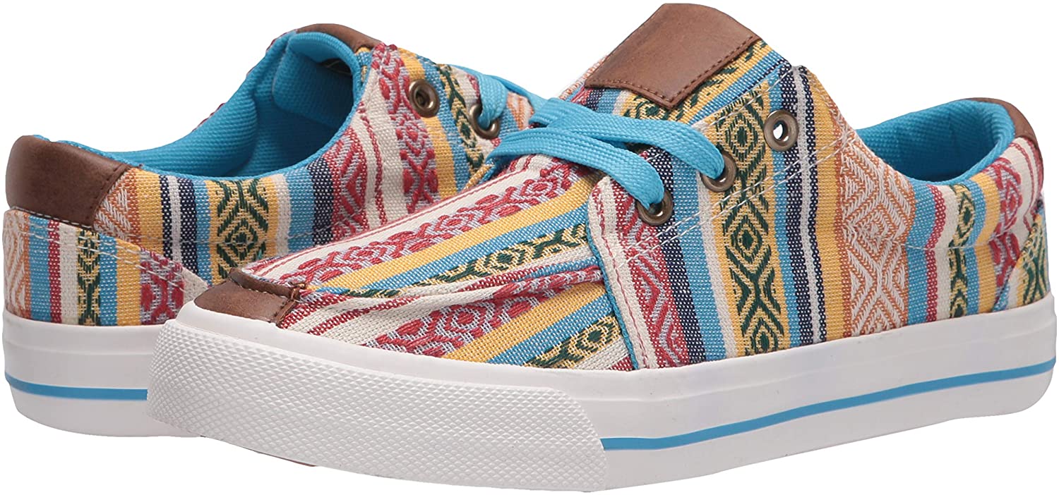Roper Womens Angel Fire Fashion Vulcanized Serape Canvas Sneaker