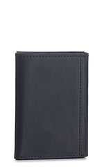 Ariat Mens Embossed Logo Leather Tri-fold Wallet , Black