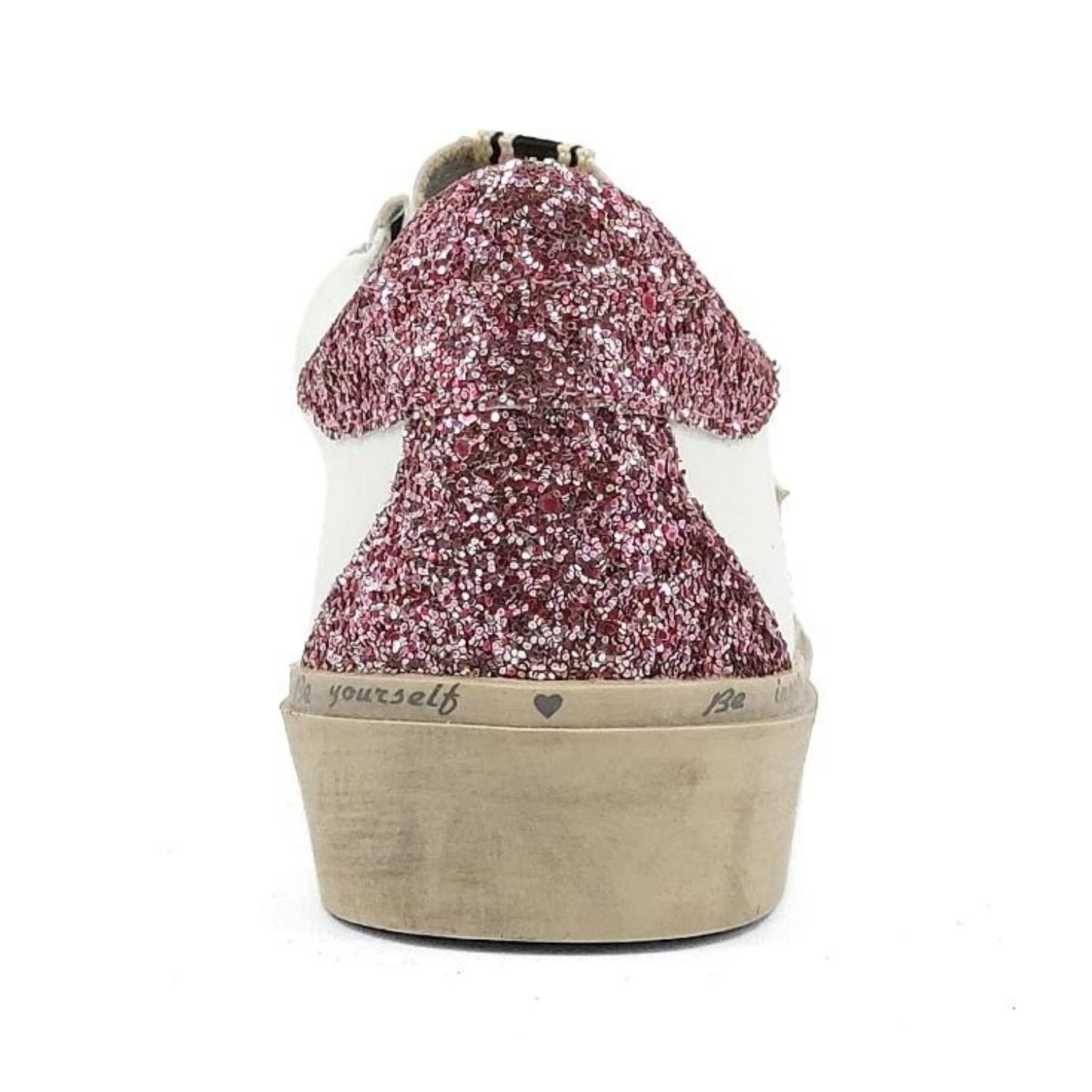 Shu Shop Womens Reba Pre Distressed Star Glitter Fashion Platform Sneakers