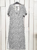 Carole Christian Womens Leopard Gray Short Sleeve Dress