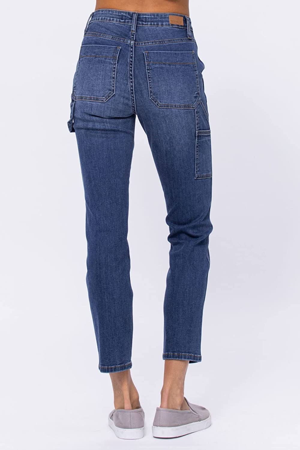 Judy Blue Womens Sherry Carpenter Slim Fit Denim Jeans