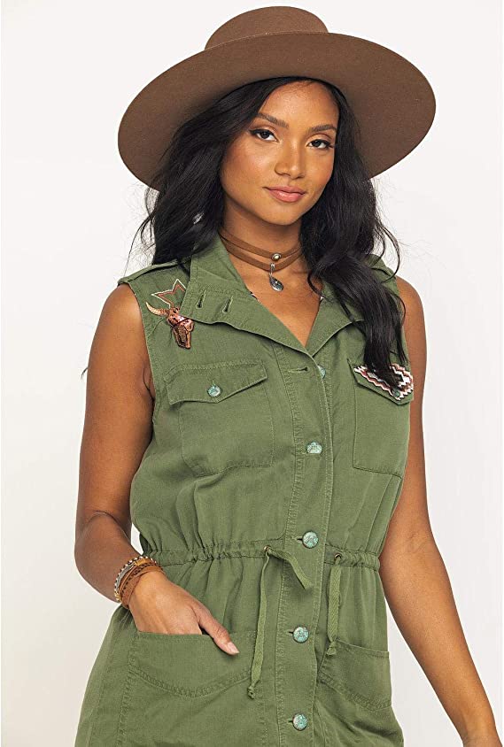 Ariat Womens Patsy Vest Pacific Pines Green, Medium