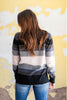 Lucky & Blessed Womens Gradient Open Knit Chunky Sweater