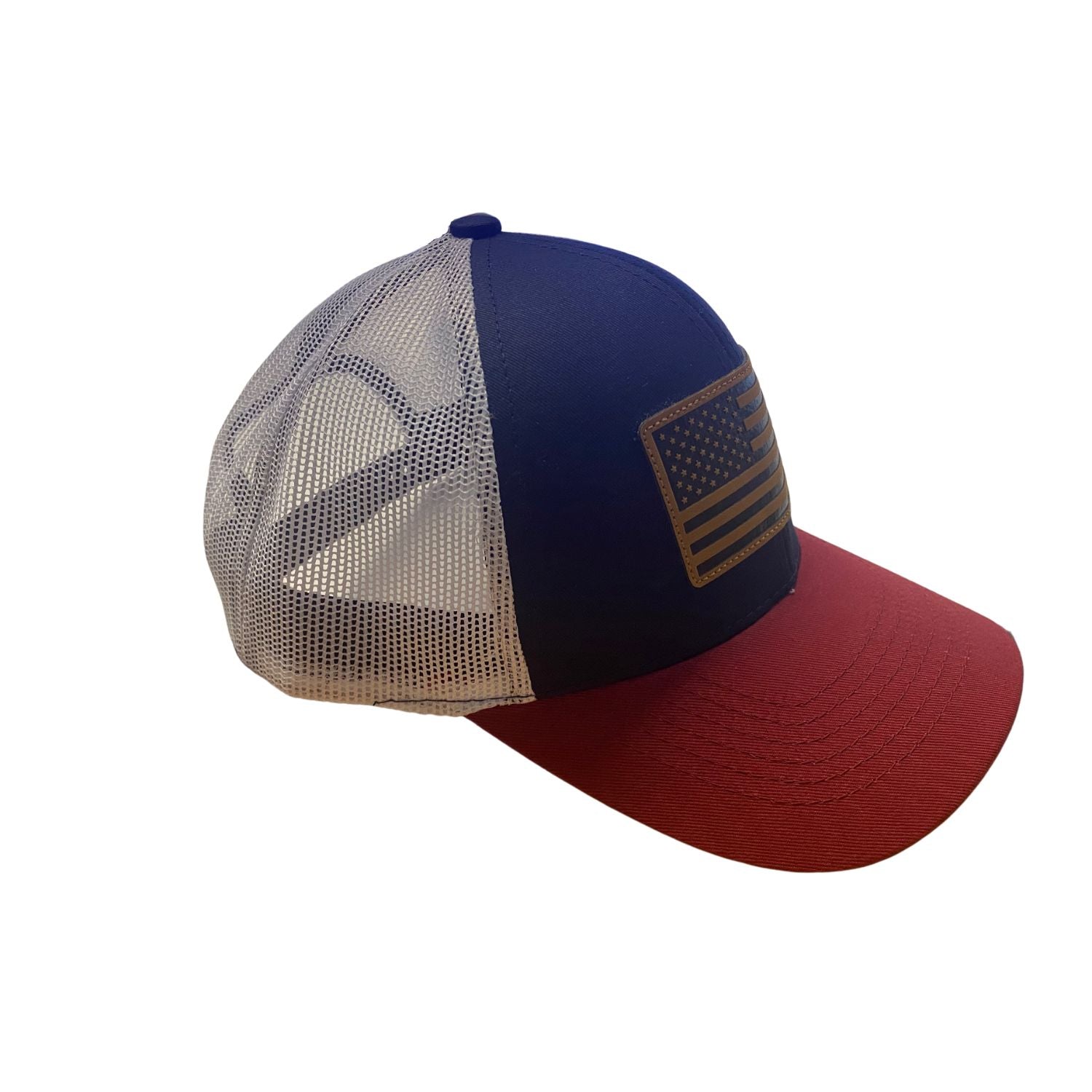 Outdoor Cap Mens USA Flag Patch Adjustable Mesh Back Baseball Cap