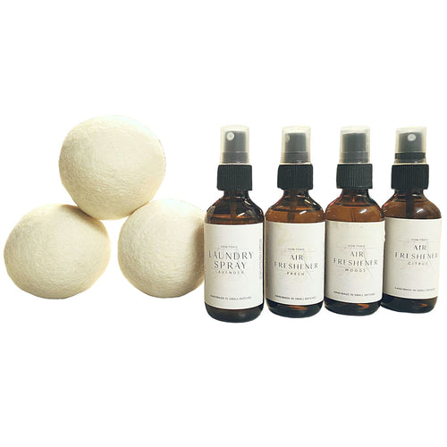 Extra Large Wool Dryer Balls With Fragrance Spray