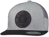 Ariat Mens Round Logo Patch Mesh Adjustable Snapback Cap Hat (Grey/Grey)