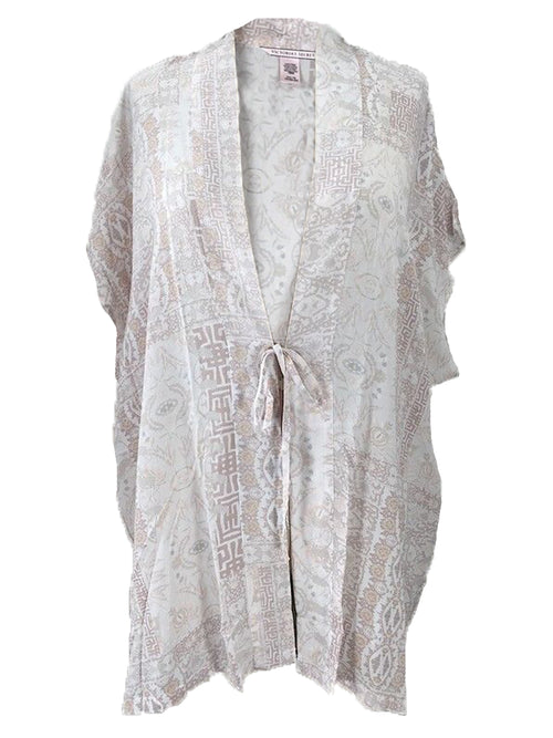 Victorias Secret Womens Swim Tie Front Kimono Cover Up (Ethnic Print, One Size)